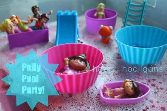 polly pocket pool party playset