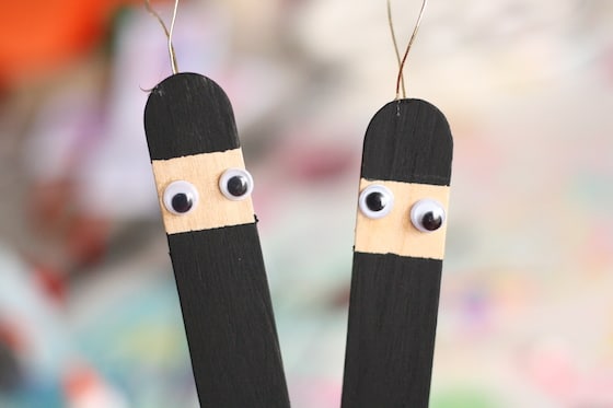 Easy and Adorable Popsicle  Stick  Ninja  Ornaments Happy 