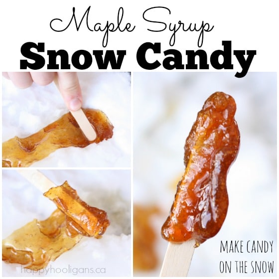 jak zrobić cukierki z syropu klonowego na śniegu