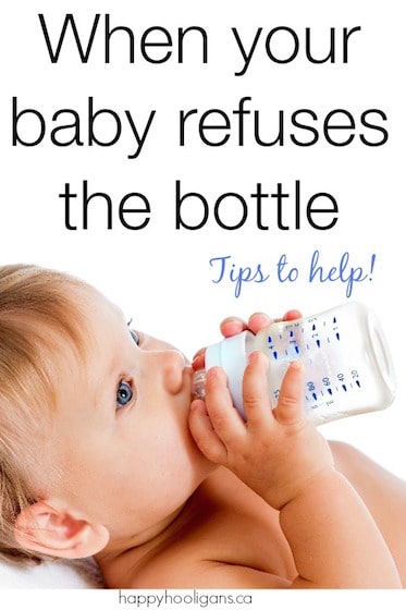 teething baby not taking bottle