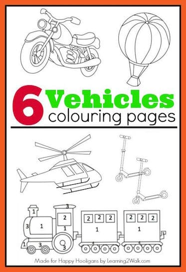 Download Transportation Colouring Pages for Boys - Happy Hooligans