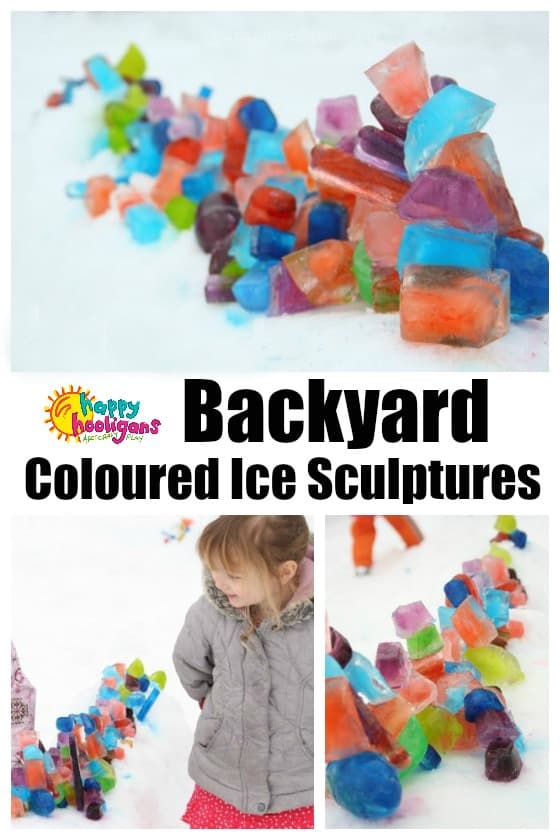 How To Build Coloured Ice Sculptures In The Snow Happy Hooligans
