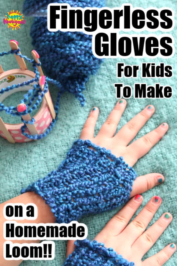 Homemade Fingerless Gloves  - pin image
