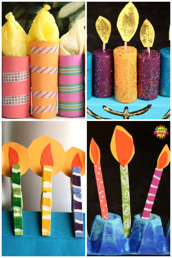 Menorah Crafts for Preschoolers - Happy Hooligans